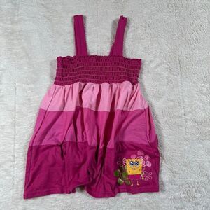 Vintage Y2K Nickelodeon SpongeBob SquarePants Kids Girls Striped Dress